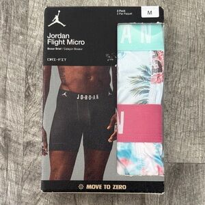 Jordan Men's Boxer Hawaiian Briefs - Black, Pink, and Teal